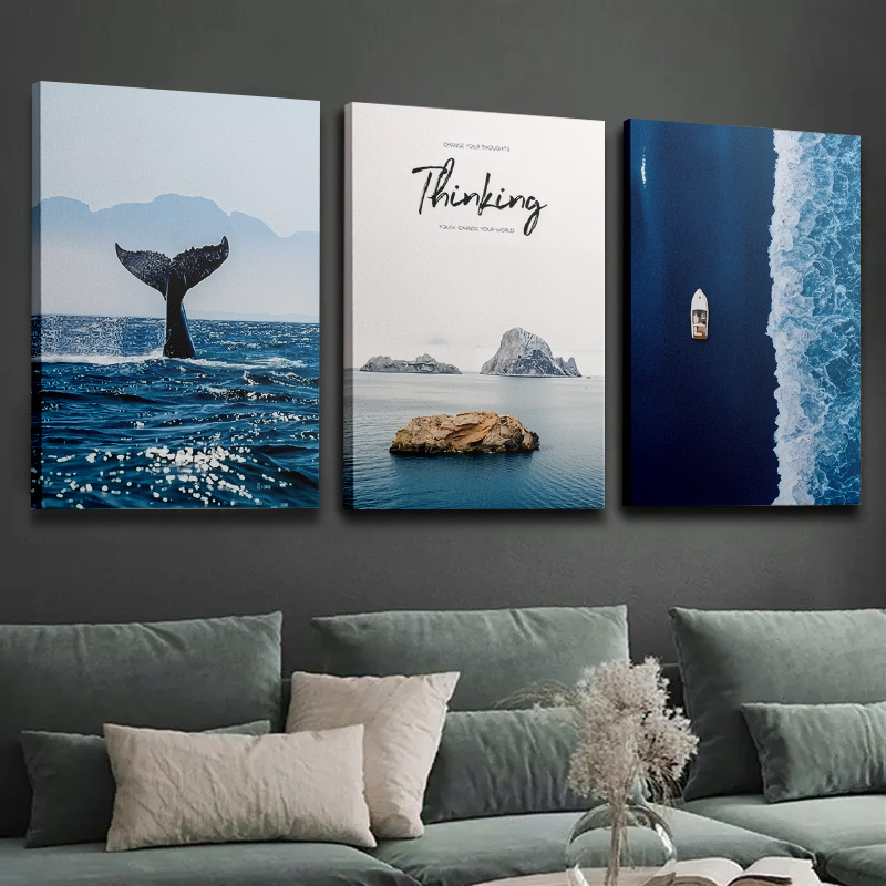 Leinwanddruck Meerjungfrau Im Ozean – Gerahmt, Wasserfest, Für Wohnzimmer, Schlafzimmer Oder Bad, 30,5 X 40,6 Cm