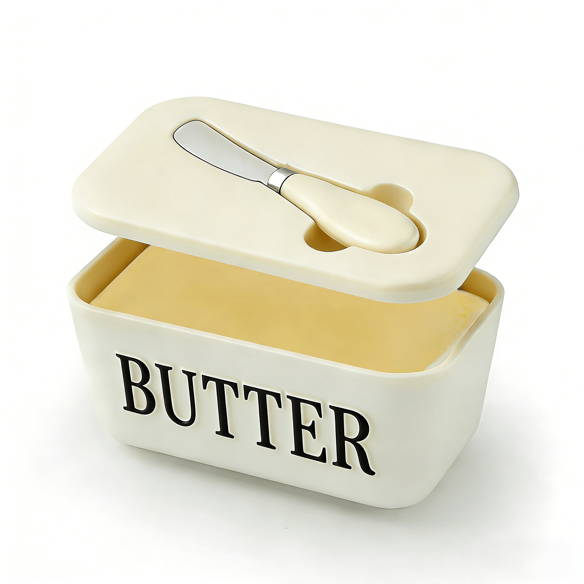 TEMU 1 Set Of Elegant With Lid | Easy-to-clean, Freezer Safe Butter Keeper, Suitable For Home, Weddings, Camping, Parties, Outdoor Activities, Polished Metal