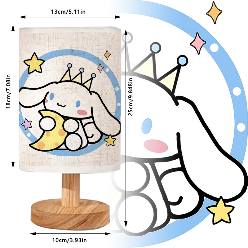   cute character usb powered bedside lamp with   lighting modern cartoon design with hearts stars plug in night light for bedroom living room room decor ideal gift for fans no   included 2