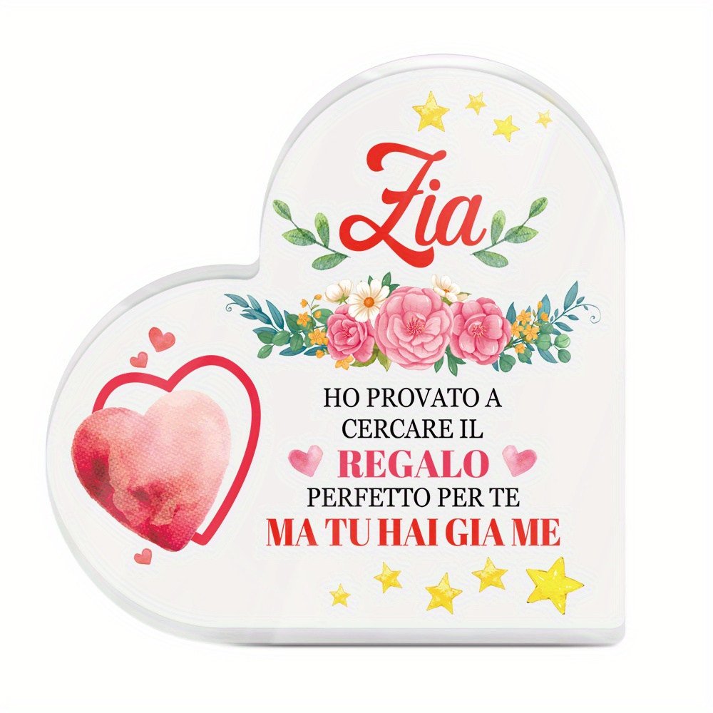 TEMU Piatto 2D, Piatto 2D Putuo Decor 1 pz Insegna Acrilica a Forma di Decorazione da Tavolo, Decorazione da Scrivania per Casa Soggiorno, Regalo per