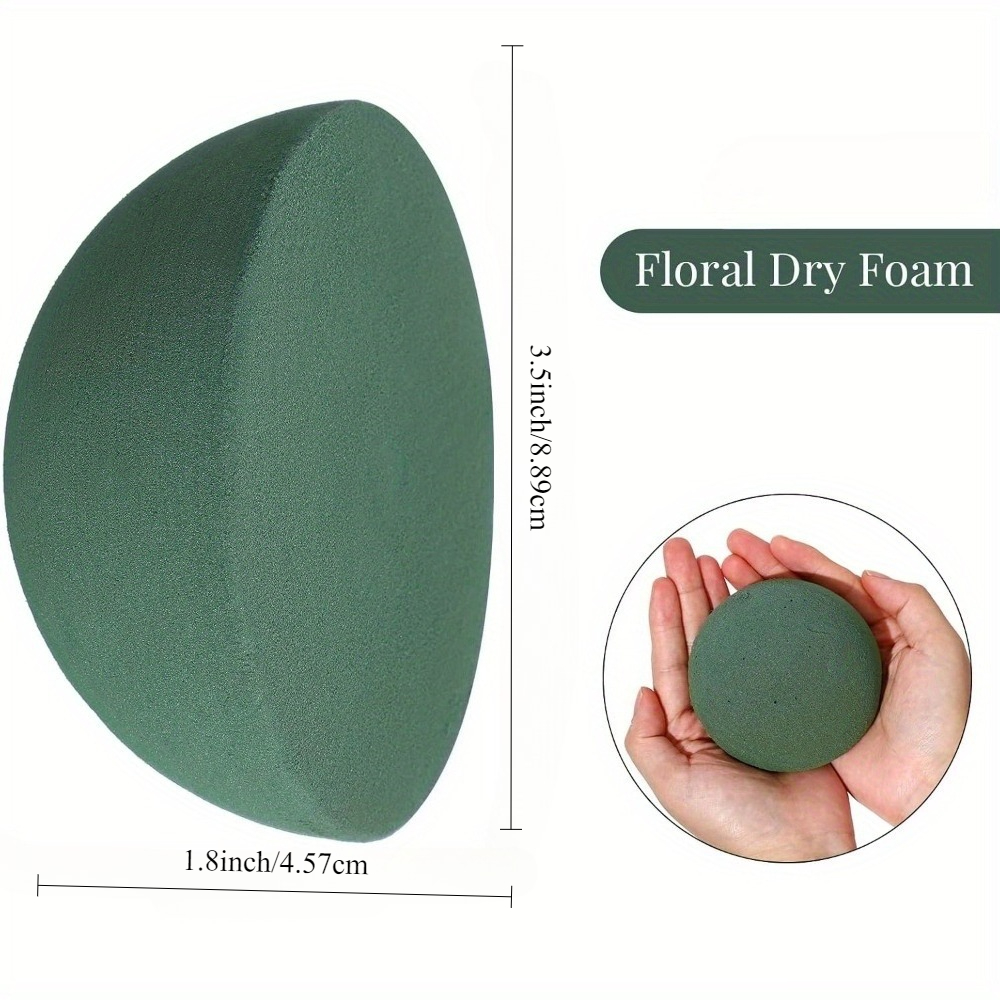8pcs Set Of Green Semi-spherical Moss Balls - Durable Plastic Faux Flowers, Suitable For Floral Arrangements, Weddings And Home Decor, Perfect