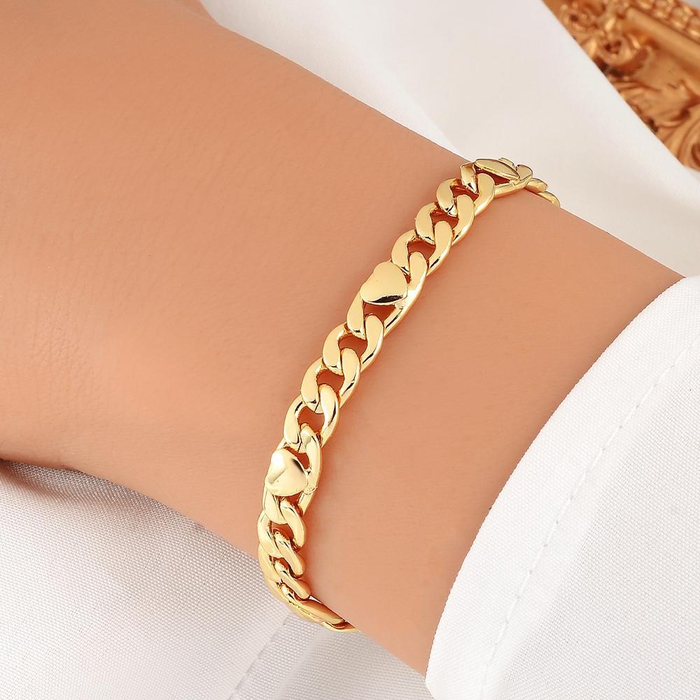 Heart-shaped Chain Bracelet