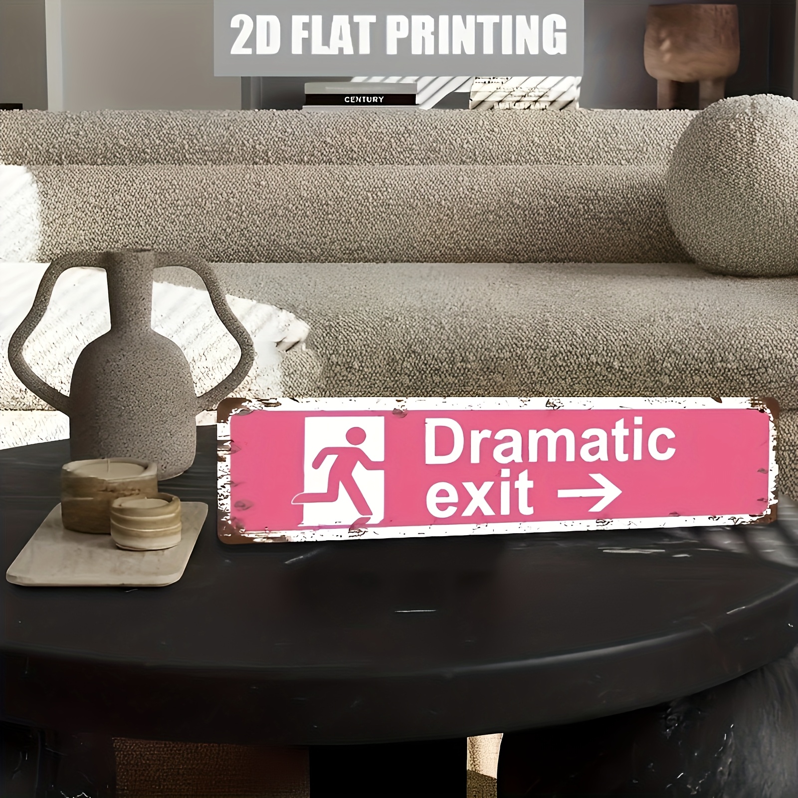 TEMU 1pc Wooden Decorative Sign Dramatic Wooden Sign, Multi-functional Wall Hanging Decoration, Suitable For Home, Room, Bathroom, Bar, Cafe, Garage-
