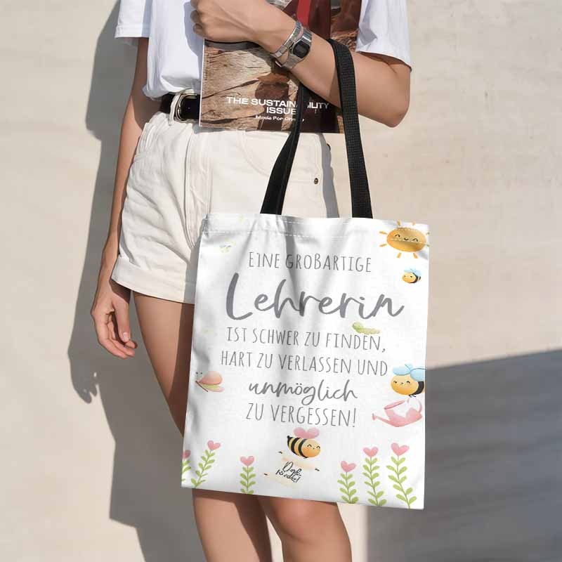 E-shop ., "Niedlicher Bienenmuster Einkaufstasche - ein besonderes Geschenk für Lehrerinnen und Lehrer", Einkaufstasche mit großer Kapazität, eine Wahl