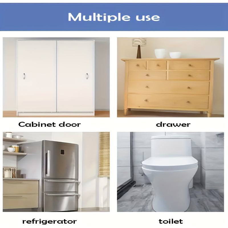 6pcs Yongsters Safety Locks, Durable ABS Plastic for Cabinets & Drawers