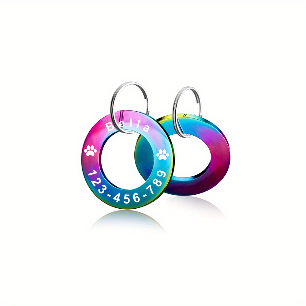 Personalized Stainless Steel Pet Tag > Customizable With Name, Id, Phone Number, And More