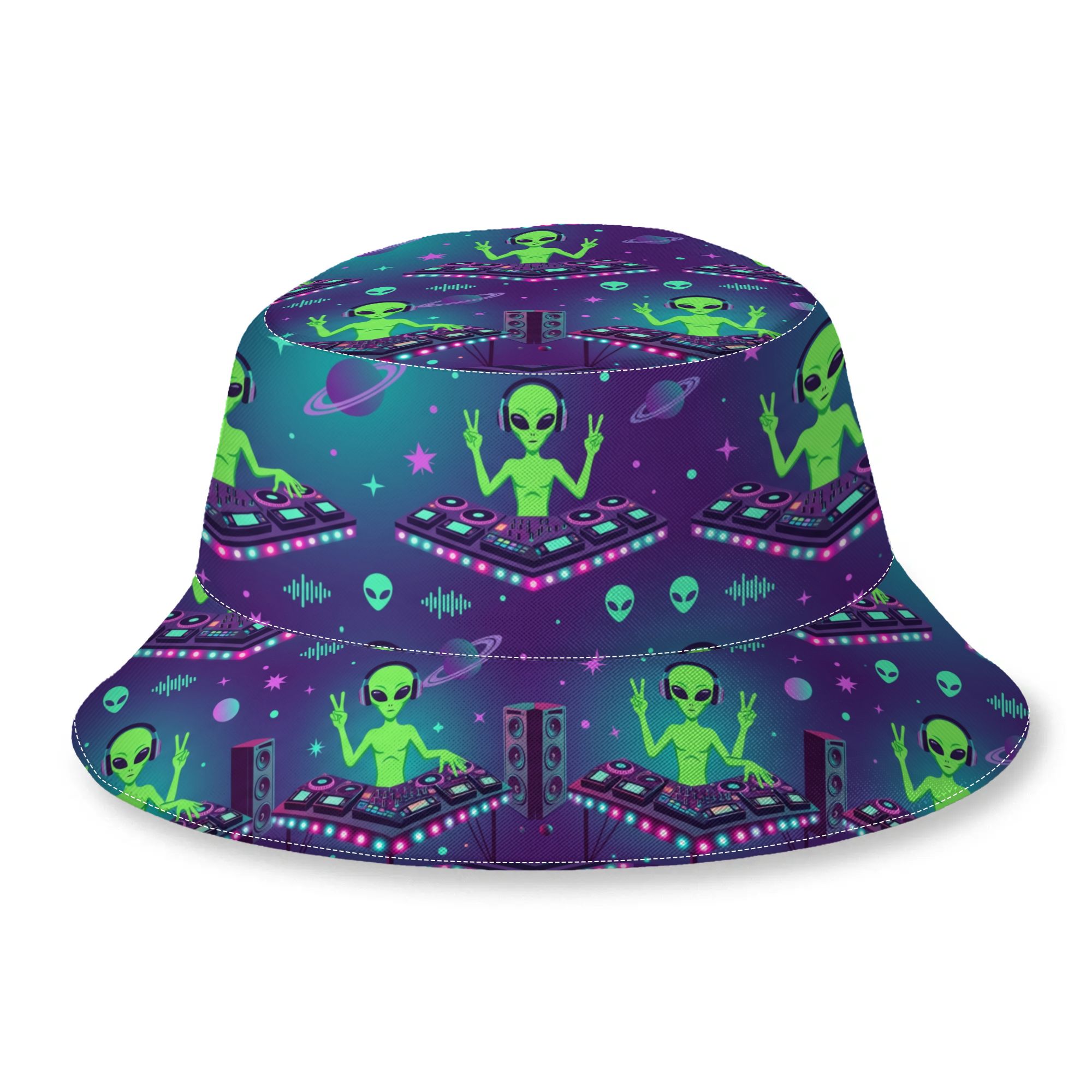 TEMU 1pc Bucket Hat Men Women's Thin Hat Dj Space Party Summer