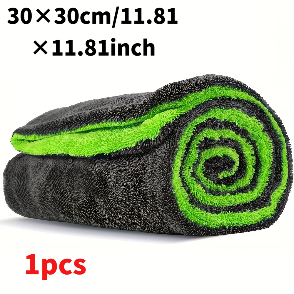 TEMU Heavy-duty Suv Truck Drying Towel - Double-sided Microfiber Cloth, Absorbent, Scratch-resistant, Quick-drying Car Wash Towel, Suitable For