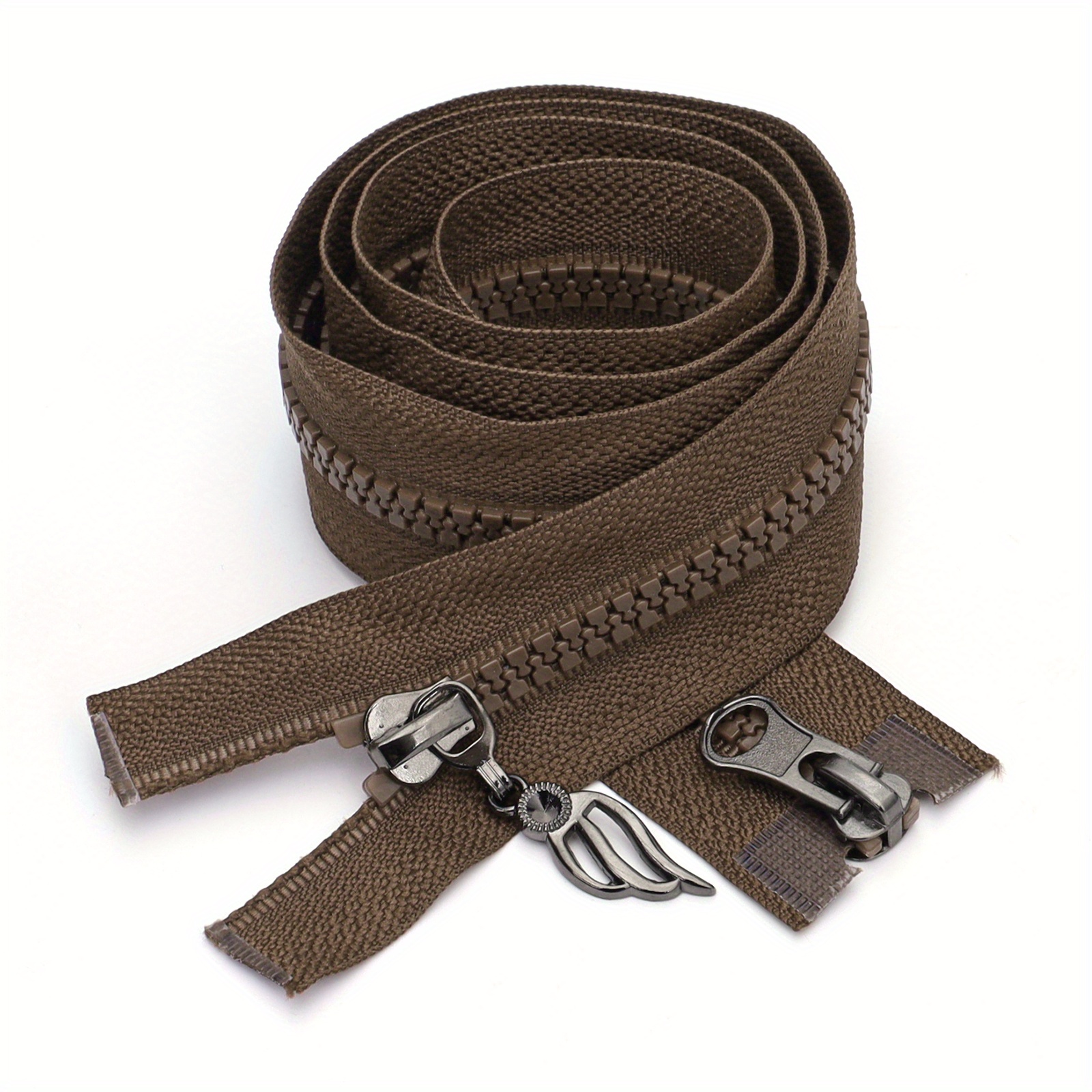 Image of 2pcs, 5# 2 Way Open-end Resin Zipper, 80cm, Gun Color Double Zipper (different Styles Of Zipper), Suitable For Sewing Replacement Parts For Clothing, Luggage, Etc