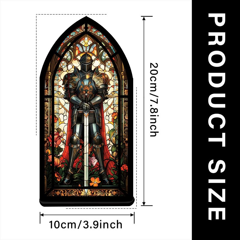 TEMU Fermacarte 2D, Fermacarte per studio e decorazione biblioteca, Decorazione scaffale stile vetro cavaliere medievale, Studio , Scelta per dei