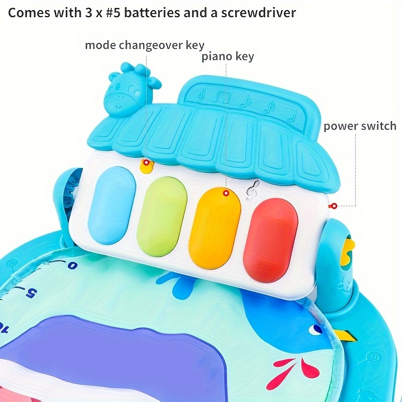 colorful play gym learning toy combo with music lights stain resistant polyester ideal for crawling halloween or christmas gift toys details 7