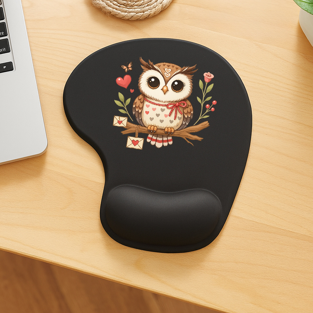TEMU A Single Romantic Owl Mouse Pad, Designed For Office Desk Additions. Perfect For Home Offices And Remote . This Desk Decoration Functions As A