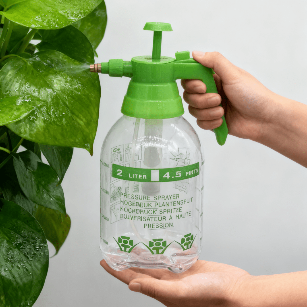 Image of 2 Large Capacity High-pressure Watering Can, Durable Large Capacity Garden Watering Pot With Air Pressure Spray Function - Transparent Pressure Spray Bottle, Courtyard Green Plant Watering Can