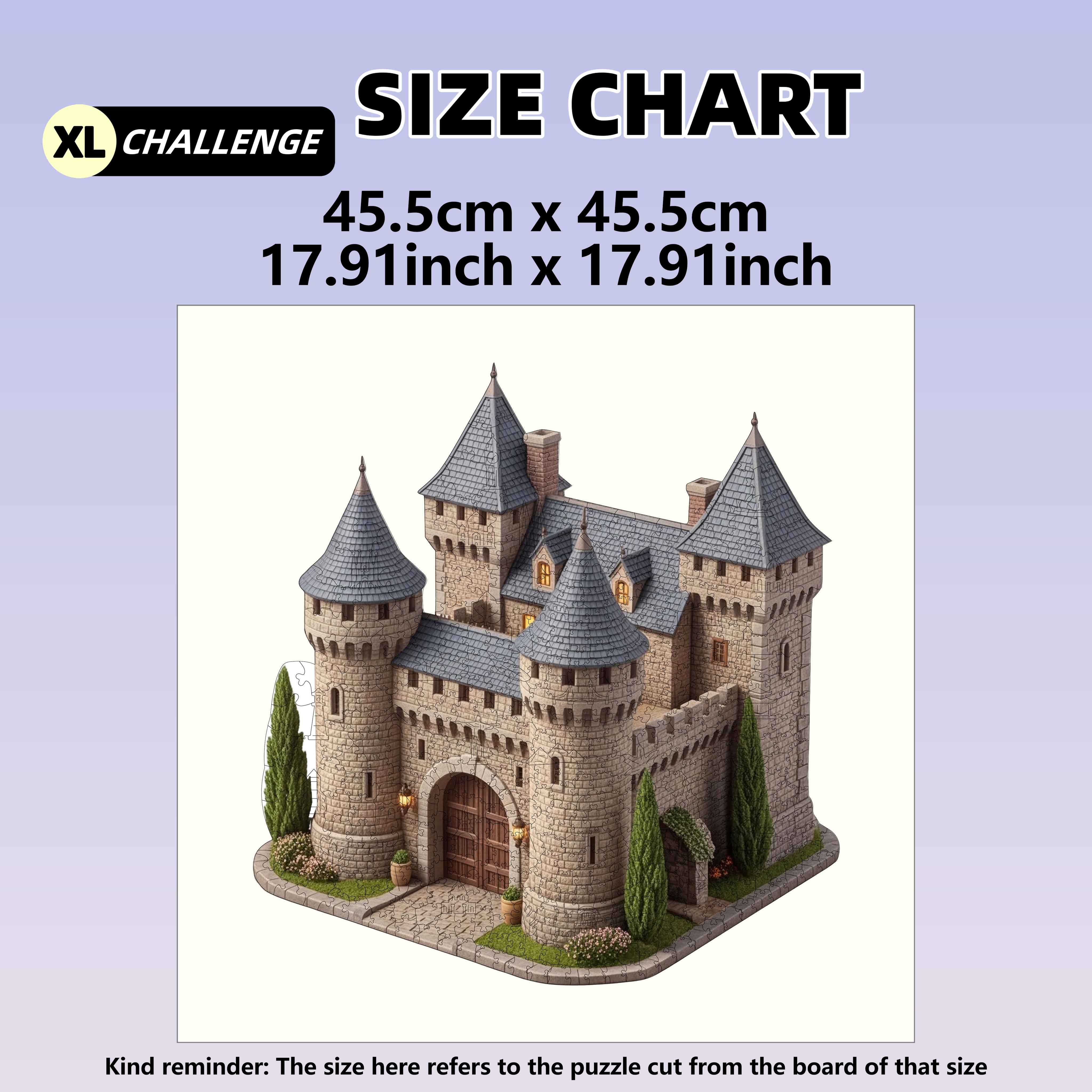 Castle Standing on a Mountain Peak 502pcs Wooden Puzzle