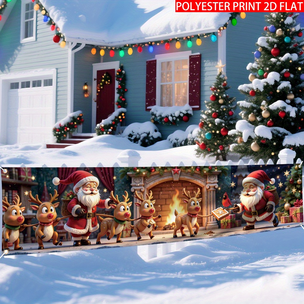 Breeze Decor Lebkuchengartenflagge – Winter & Weihnachtsdeko, Doppelseitig