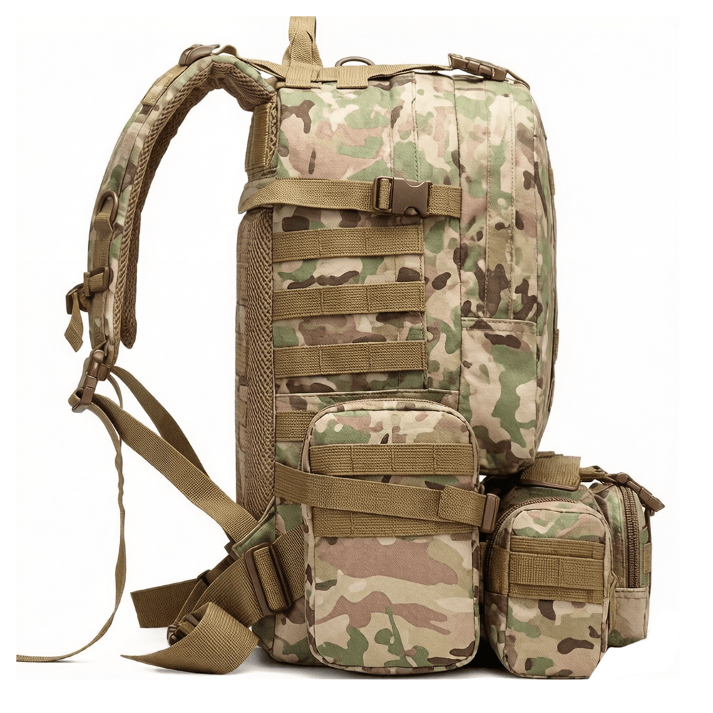50l Large Capacity, Camouflage Camping And Travel Bag, Outdoor Rucksack Made From Oxford Fabric, A Blend Of - For Hiking And Mountaineering, Large-capacity Shoulder Bag.
