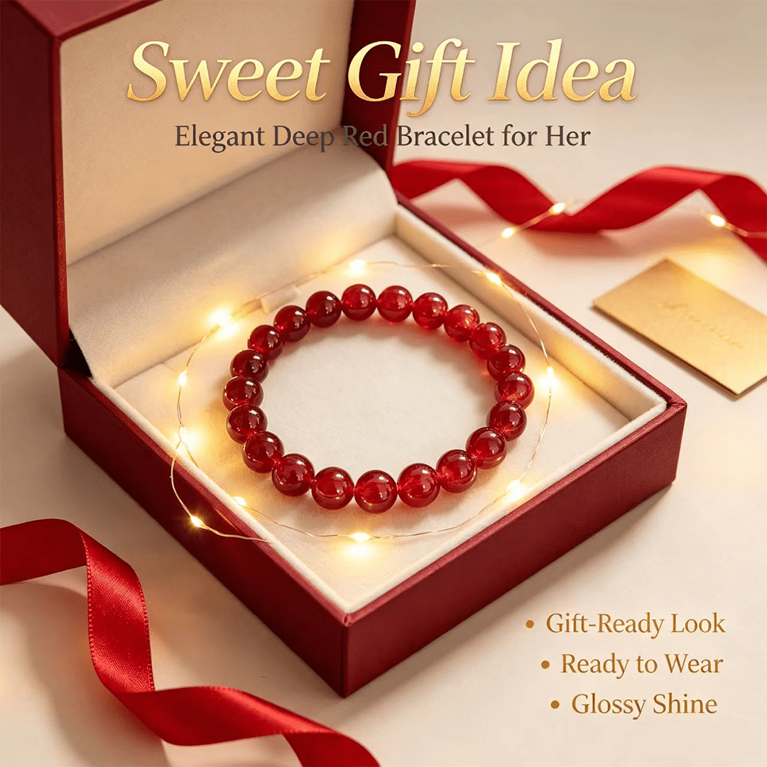 Natural Crystal Beaded Bracelet, Classic Stackable Design