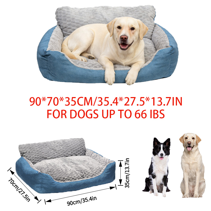 TEMU 4 Size Oversized Pet Sofa:m/xl/2xl/3xl Jumbo High-back Cushion, Removable Soft Cover Machine Washable, Non-slip Base, Suitable For For Small To