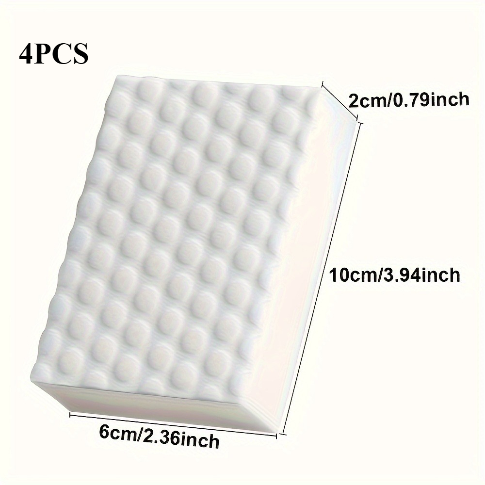 TEMU 4-pack Scrubber - Super Effective For Kitchen Dishwashing And Stain Removal, Effortless For Shoe Cleaning And Stain Removal! High-density