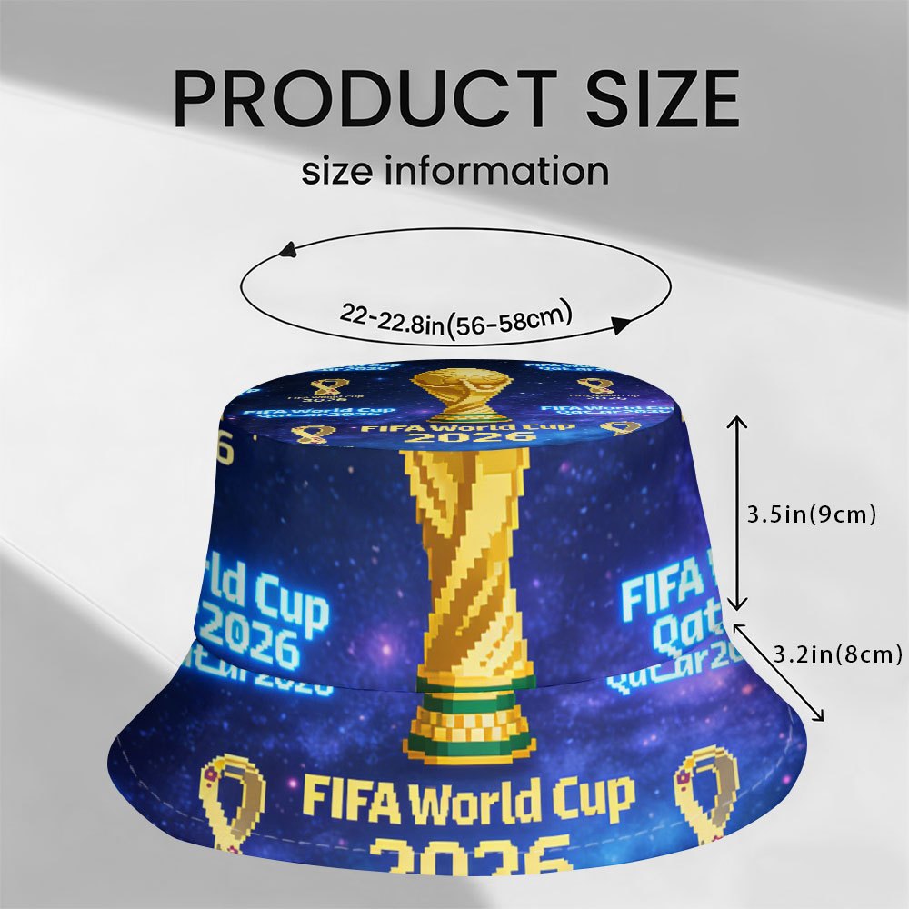 1pc FIFA World Cup Fisherman'S Hat - A Must-Have for Trendy Street Style Icons, This Eye-Catching Design Is Unique And Stylish, a Must-Have for Trendy Men, And a Perfect Gift for Couples