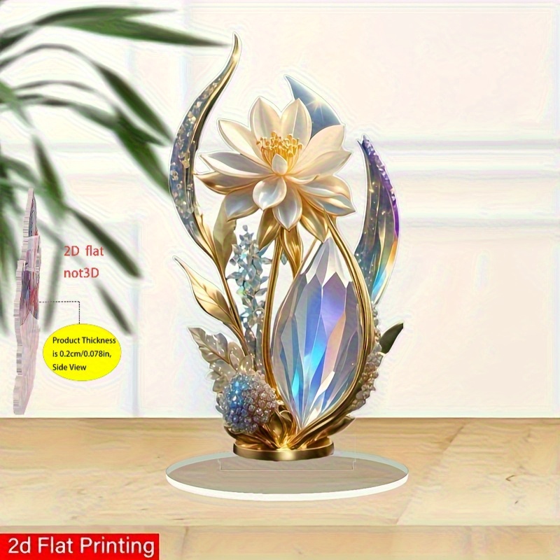 TEMU Ornamento decorativo 2D piatto in acrilico, boh矇mien , regalo per feste e per famiglia e , bellissimo regalo per compleanni e anniversari,