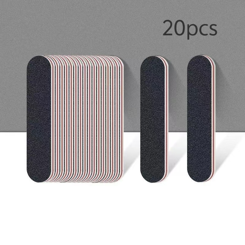 TEMU 20pcs Set Of Double-sided Professional Nail Files, Washable Sanding Strips, Suitable For Home Nail Art, Salon Nail Art, And Nail Tools