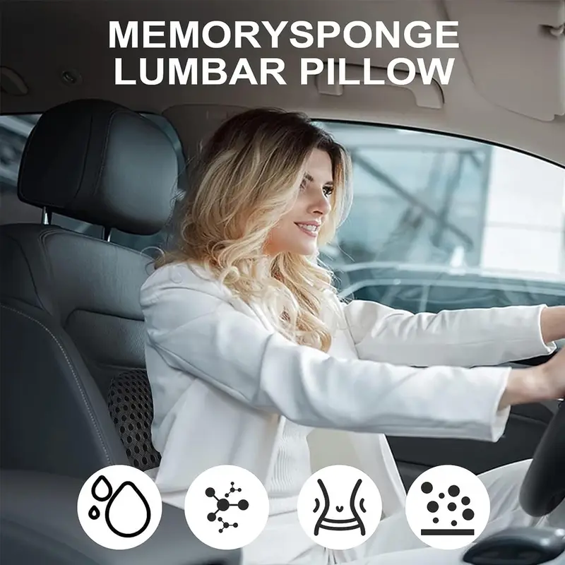 2pcs 1 seat pad 1 lumbar support pillow memory foam seat cushion lumbar support pillow set ergonomic office chair cushion for back car seat wheelchair gaming chair breathable machine washable cover Product details 8