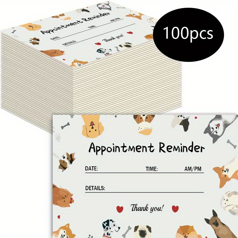 TEMU 100 pezzi, biglietti di notifica a tema animale, non richiedono elettricit�, adatti per la toelettatura di animali domestici, cliniche