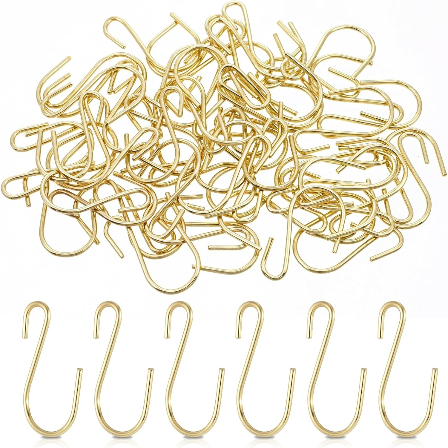 TEMU 60pcs S Hooks For Hanging Hanging Hooks Hook Metal Mini Ornament Hook For Crafts Jewelry Hang Pot Plants