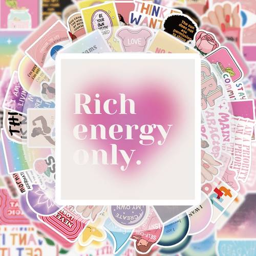 set of 52 vision board stickers birthday gift vibrant design decorative stickers for craft lovers and
