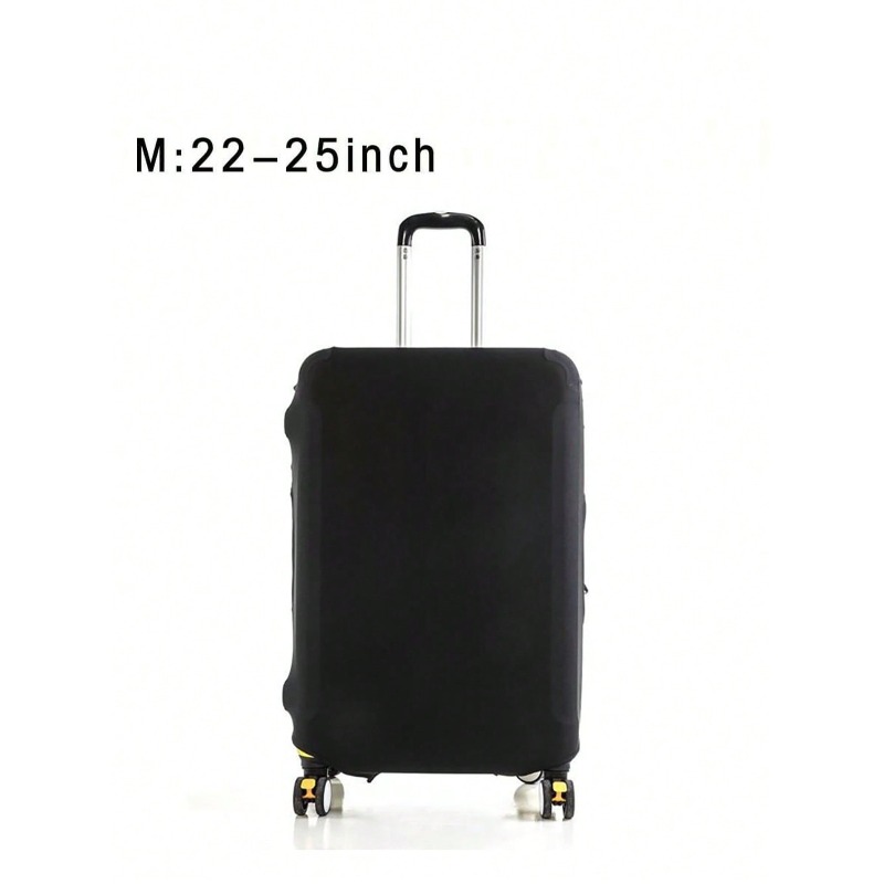 TEMU Luggage Cover Stretch Fabric Suitcase Protector Baggage Black Color Dust Case Cover Suitable For 18-32 Inch Suitcase Case Travel Organizer For