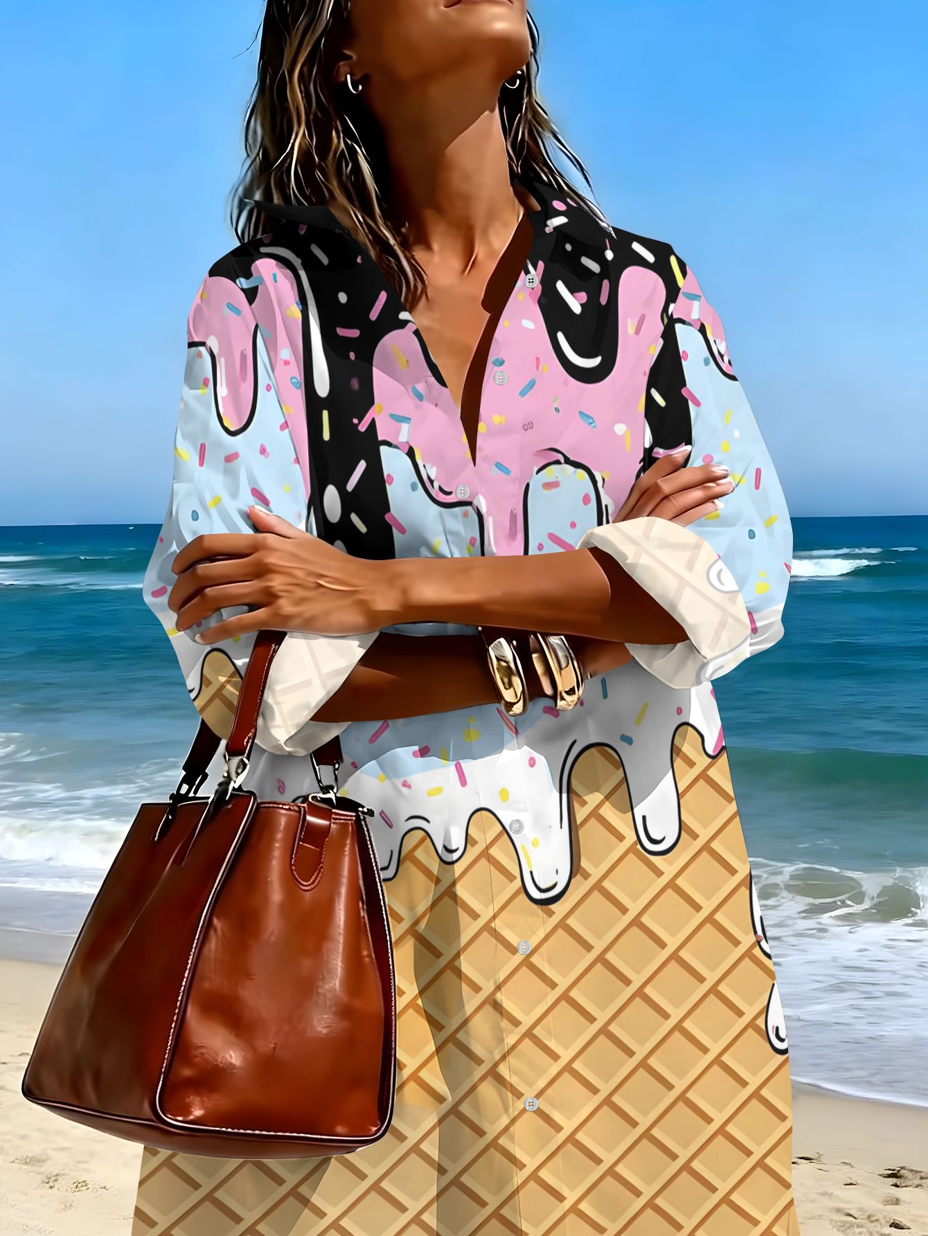 crochet beach dress pattern ice cream sold on Temu United States Size:12-18m family crochet beach cover up skirt Romantic in silky ivory Made with a high