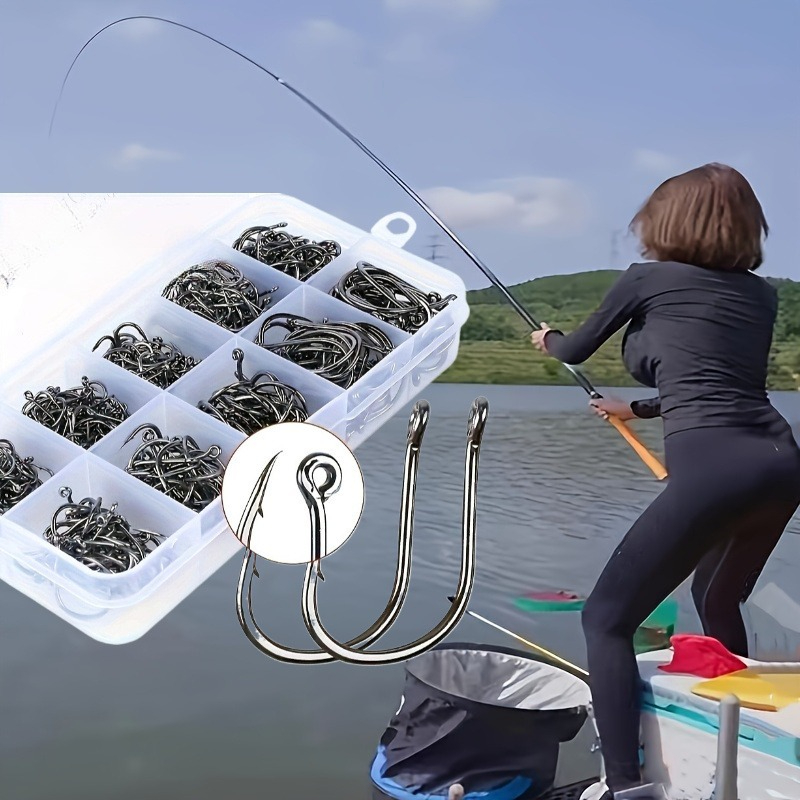 TEMU Full Set Of Kit, Complete Sizes From#3 To#12, Sharp, Durable And Deformation-resistant, Fishing Accessories Suitable For Freshwater And ,