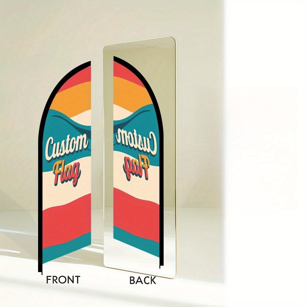 TEMU Custom Feather Flag Polyester Size - Company Advertising Brand Shop Promotion