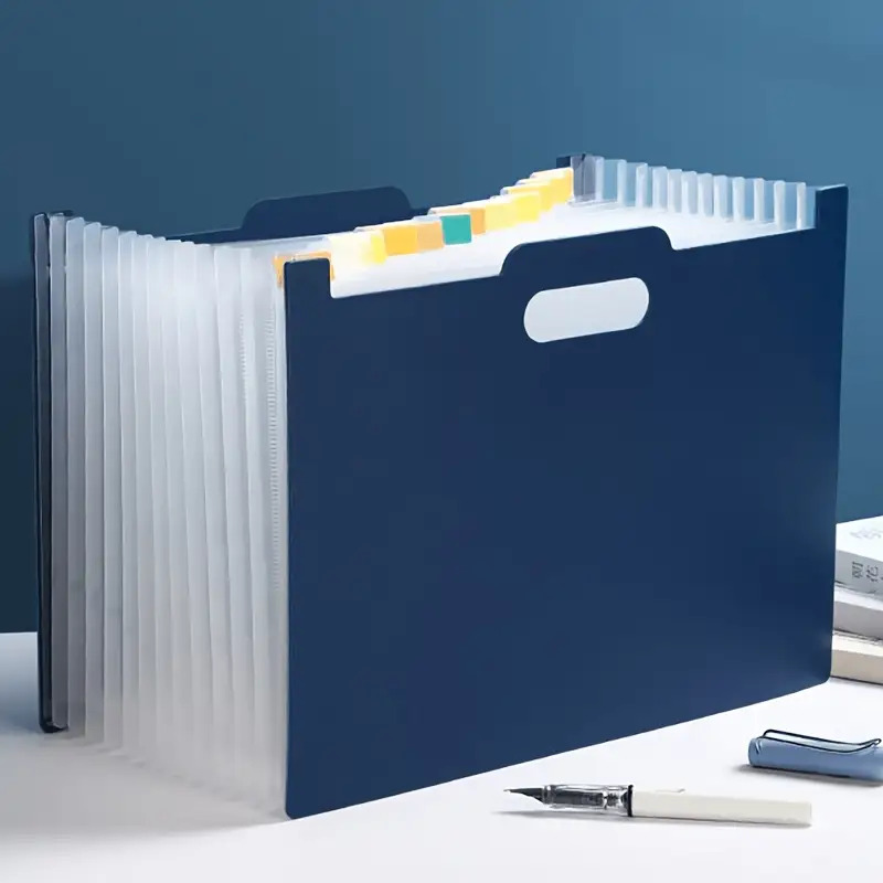 A4 Size Foldable File Organizer with Multiple Pockets, 5 Colors, Label for Easy Organization | Ideal Desktop Folder, Desktop Storage Box, File Organizer for Desk,  , Acrylonitrile Butadiene Styrene Plastic, Hanging Folders & Interior Folders,   File, Document Folder Organizer, File Organizer For Document Long Size, Office Size Document Organizer, Office Size Document Folder, Hanging File Folder, File Organiser, School Supplies, Suspension File A