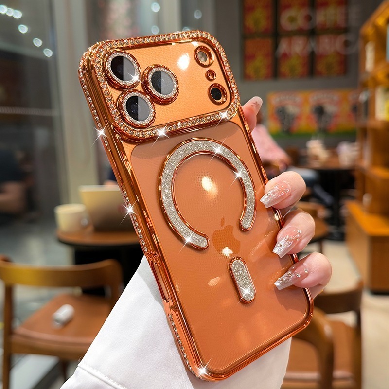 TEMU Phone Case: New Women's Phone Case For Iphone 17/17 Pro Max, Compatible With 16 Pro Max, Luxury Rhinestone Case For 15 Pro With Full Lens