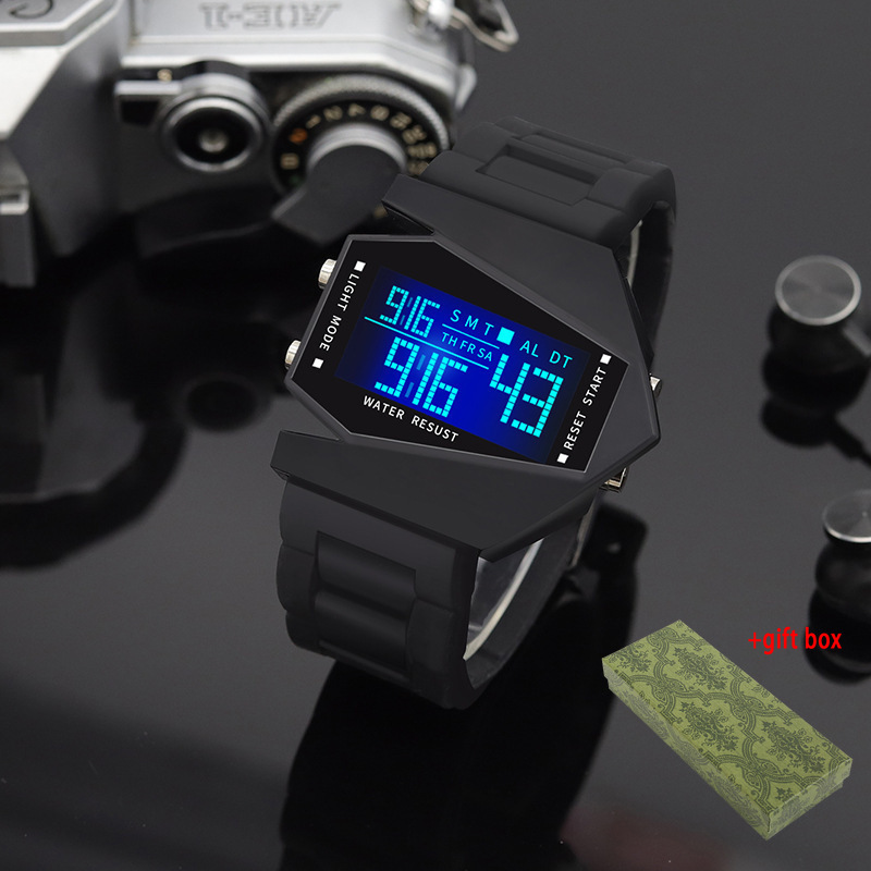 Outdoor Men Irregular Multifunctional Sports Watch, Back To School , Soft Comfortable Silicone Material, Christmas Halloween Gift Watch, Outdoor Hiking Camping Running Watch, Motorcycle Riding Watch