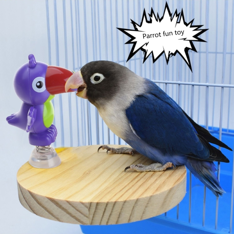 

Interactive Parrot Perch Toy, Plastic Cage Accessory, Stand For Training And Play, Bird- Toy