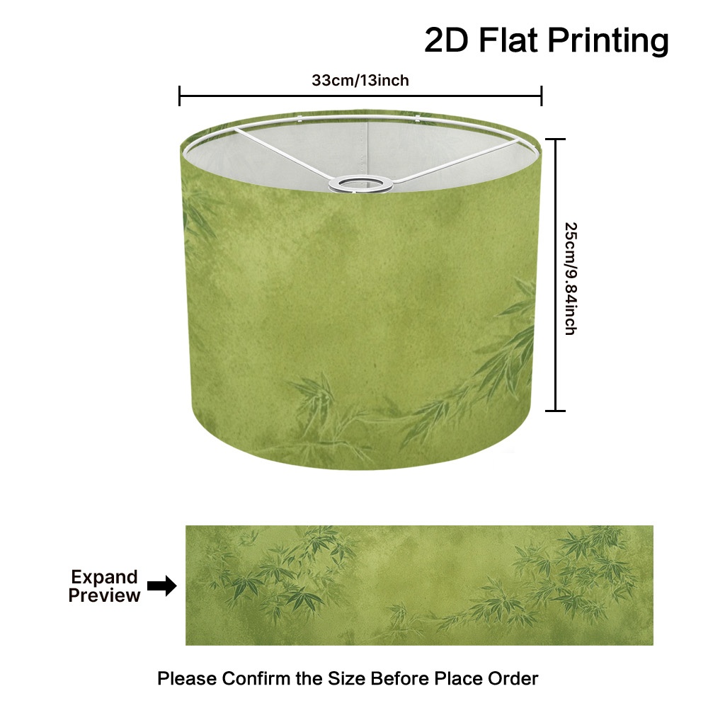 TEMU Leaf Lampshade Suitable For Table Lamps & Floor - Easy Assembly Cylindrical Ceiling/freestanding Shade, Bamboo For Bedside, Living Room, Study