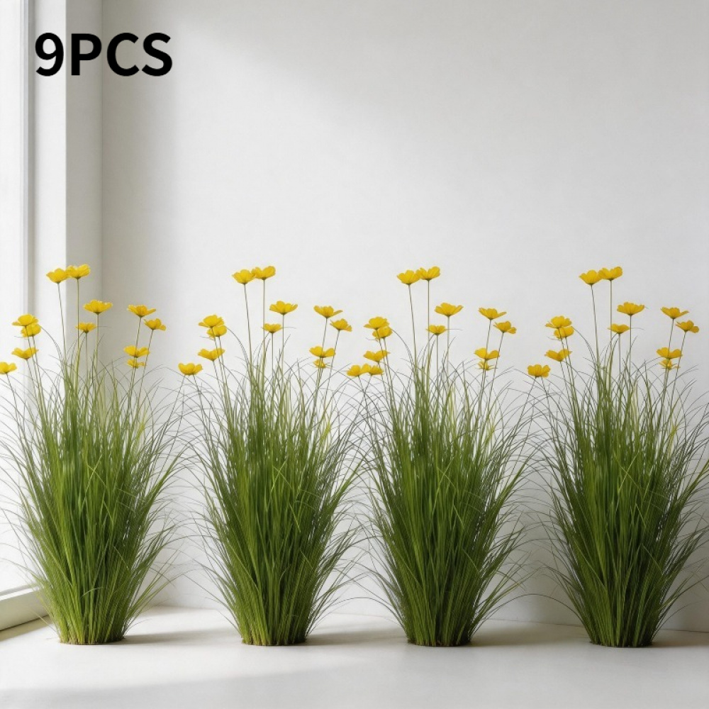 TEMU 9pcs Set Of Artificial Tall , Maintenance-free, Suitable For Indoor And Outdoor Decoration, Ideal For Halloween, Thanksgiving, Christmas,