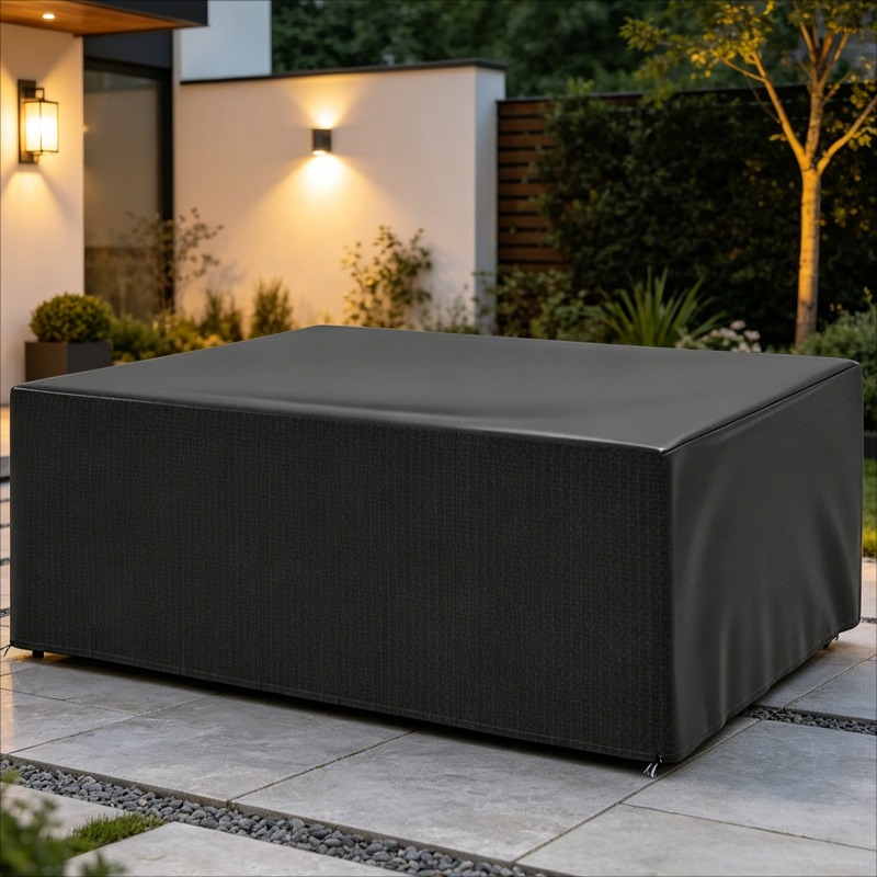 Garden Furniture Cover, Large Protective Patio Set Cover With Durable Fabric, Windproof And Dustproof For Outdoor Patio Sets, Black, 235 X 190 X 90cm