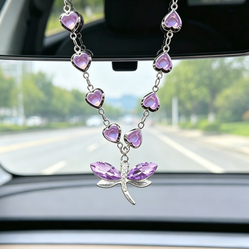 TEMU Exquisite Small Dragonfly Pendant Hanging Decoration For Car Rearview Mirror And Steering Wheel Decorative Hanging Piece
