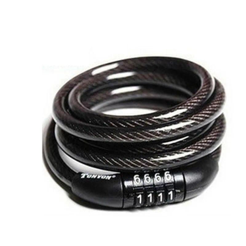TEMU Heavy-duty 4-digit Combination Bike Lock, Resettable Password Anti-theft Security Lock For Motorcycle Mountain Bicycle