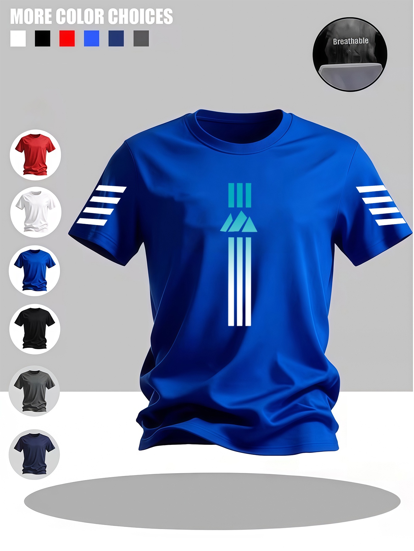 t-shirt décontracté à col rond pour homme avec imprimé, t-shirt avec logo  , lavable et non déformable, associé à un pantalon de sport décontracté, confortable pour les jeux et le streaming à  , manches courtes faciles pour hommes, haut à manches courtes décontracté à forte utilisation 0