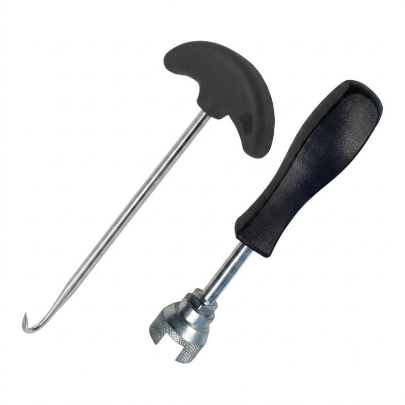 TEMU 2pcs Brake Spring Removal Tool Set, Includes Brake Spring Compressor And Puller Hook, For Car And Motorcycle Drum Brake Spring Installation And
