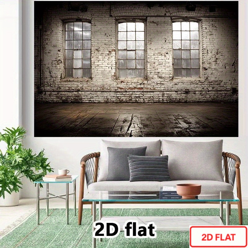 Vintage Industrial Brick Wall Photography Backdrop for Events