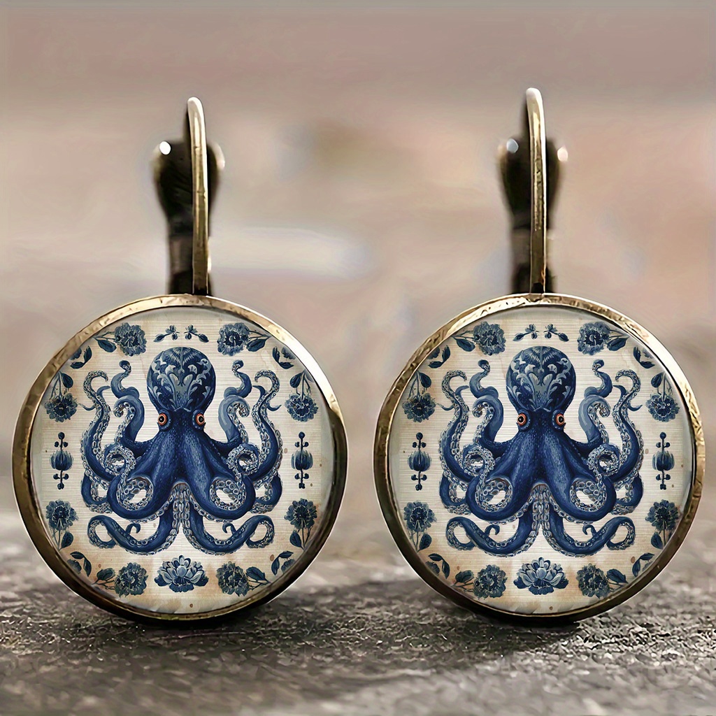 TEMU Alloy Retro Round Earrings, Pattern Earrings, Retro Style, Light Accessories, Simple And Fashionable Shape, Daily Versatile Earrings, Gift , Suitable For Many Occasions, Earrings For Teenager