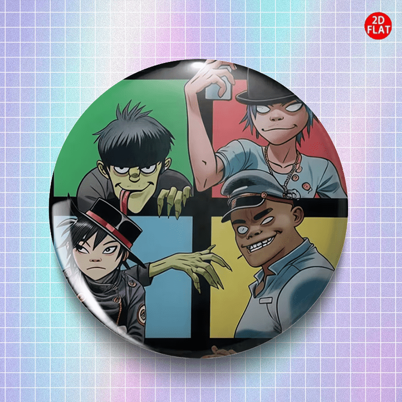 TEMU 2d Flat Virtual Band Classic Fashion Brooch/pin/badge, Perfect For Matching Jeans, Clothes, Backpacks, And Hats, Suitable For Collecting Small
