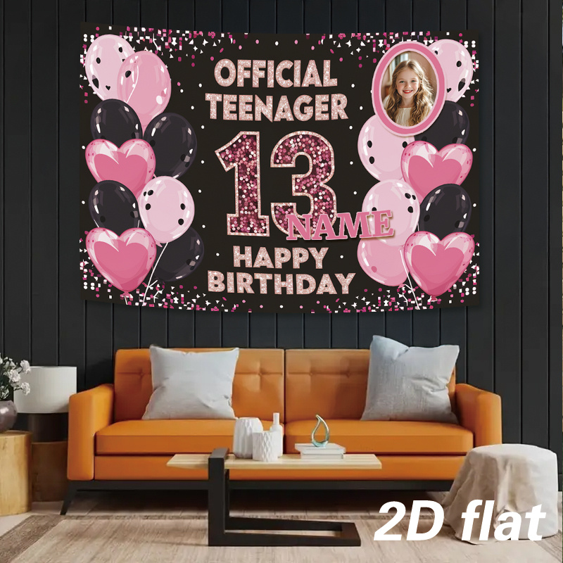 Coole 13. Geburtstag Deko - Offiziell Teenager Girlande In Roségold
