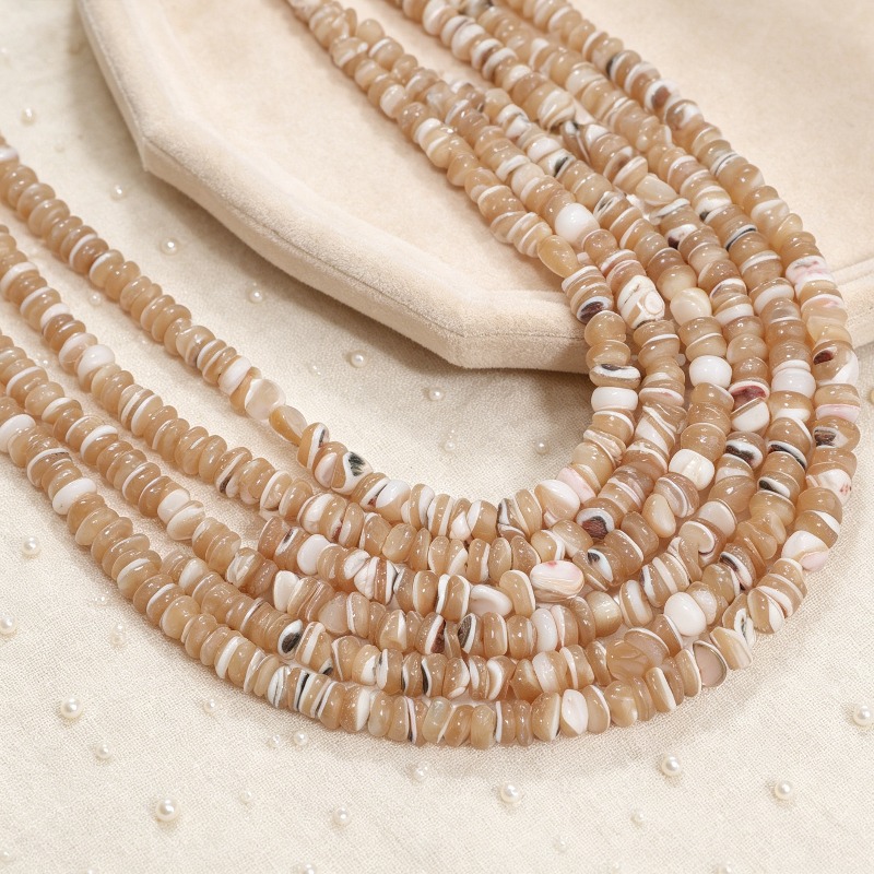 5 X 2Mm Natural Stone Beige Irregular Round Loose Beads
